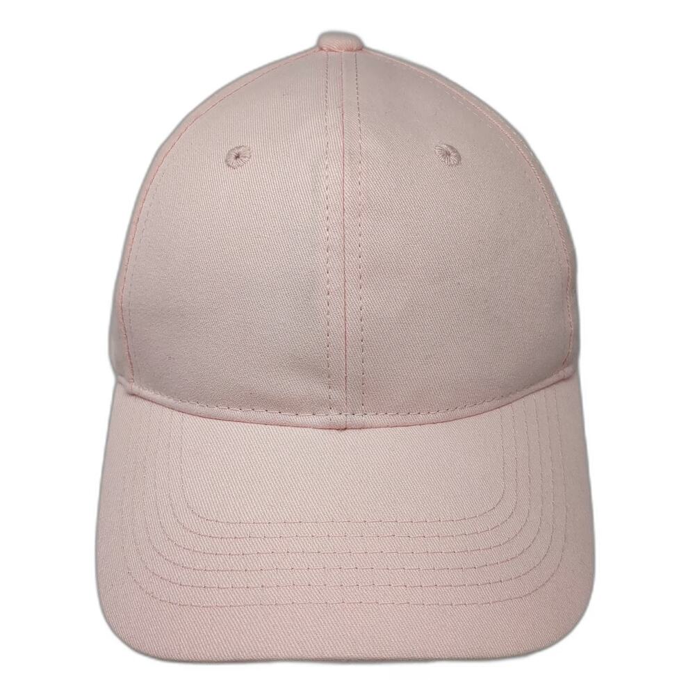 George Baseball Cap Pink One Size Strapback Curved Brim 6 Panel Adjustable Hat